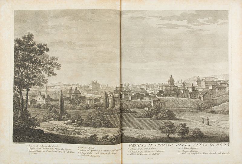 Francescos Panini's Vedute delle Quattro Principali Basiliche e Monumenti di Roma nel XVIII Secolo, with 40 double page engravings, more than the Getty or the Calcografia Nazionale copies.