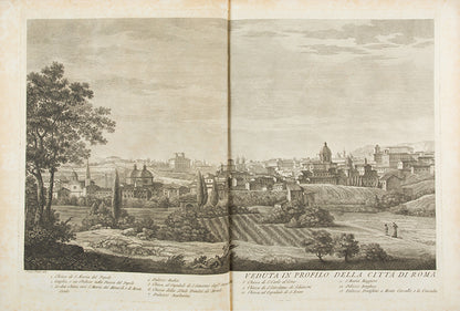 Francescos Panini's Vedute delle Quattro Principali Basiliche e Monumenti di Roma nel XVIII Secolo, with 40 double page engravings, more than the Getty or the Calcografia Nazionale copies.