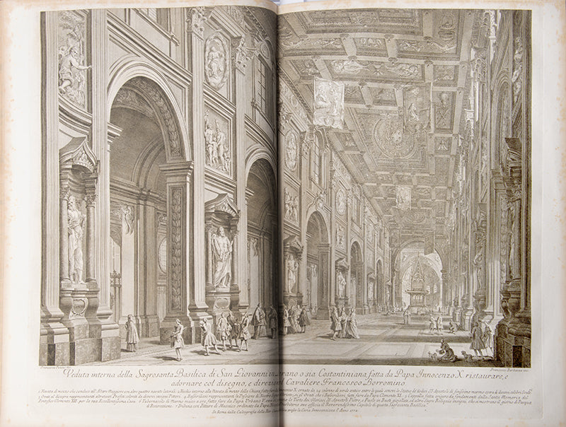 Francescos Panini's Vedute delle Quattro Principali Basiliche e Monumenti di Roma nel XVIII Secolo, with 40 double page engravings, more than the Getty or the Calcografia Nazionale copies.