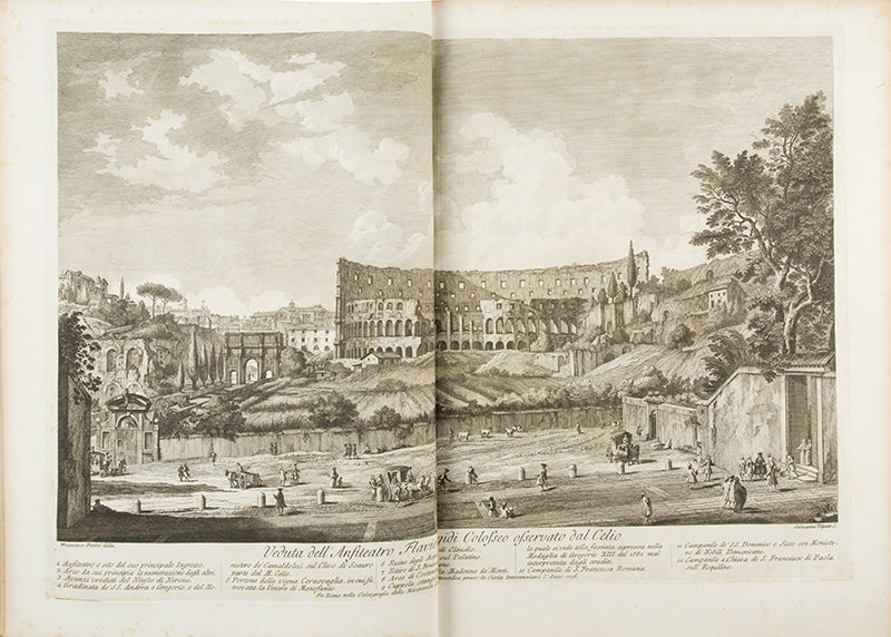 Francescos Panini's Vedute delle Quattro Principali Basiliche e Monumenti di Roma nel XVIII Secolo, with 40 double page engravings, more than the Getty or the Calcografia Nazionale copies.