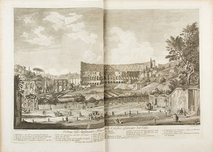 Francescos Panini's Vedute delle Quattro Principali Basiliche e Monumenti di Roma nel XVIII Secolo, with 40 double page engravings, more than the Getty or the Calcografia Nazionale copies.