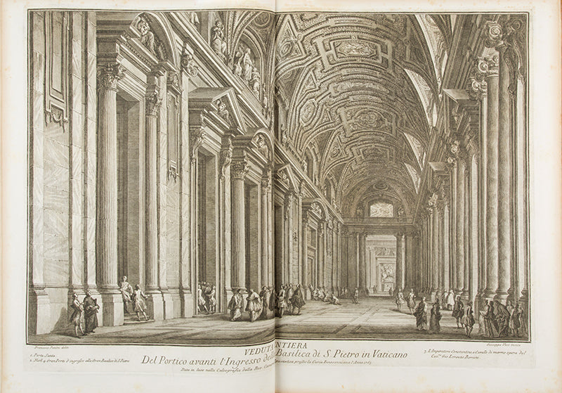Francescos Panini's Vedute delle Quattro Principali Basiliche e Monumenti di Roma nel XVIII Secolo, with 40 double page engravings, more than the Getty or the Calcografia Nazionale copies.