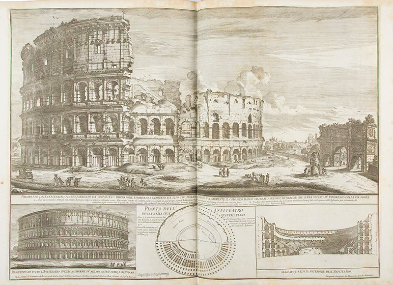 Francescos Panini's Vedute delle Quattro Principali Basiliche e Monumenti di Roma nel XVIII Secolo, with 40 double page engravings, more than the Getty or the Calcografia Nazionale copies.