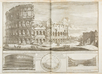 Francescos Panini's Vedute delle Quattro Principali Basiliche e Monumenti di Roma nel XVIII Secolo, with 40 double page engravings, more than the Getty or the Calcografia Nazionale copies.