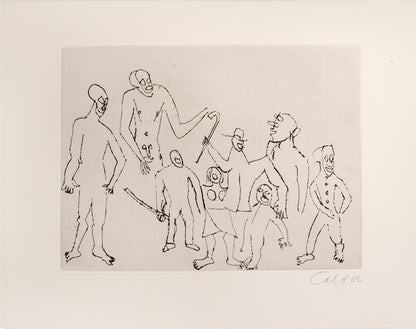 A fine example of the complete portfolio of Calder's illustrations for Cumming's play Santa Claus.