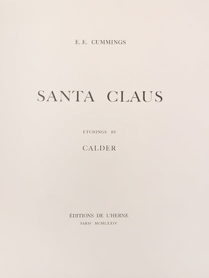 A fine example of the complete portfolio of Calder's illustrations for Cumming's play Santa Claus.