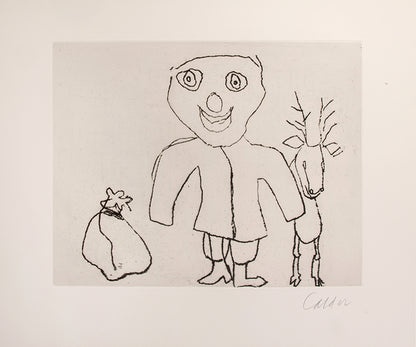 A fine example of the complete portfolio of Calder's illustrations for Cumming's play Santa Claus.