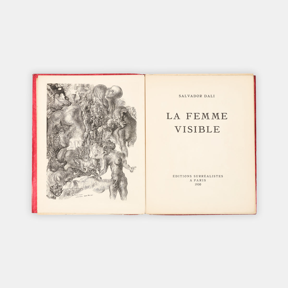 The first edition of Dali's surrealist work, inscribed by the artist.