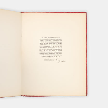 The first edition of Dali's surrealist work, inscribed by the artist.