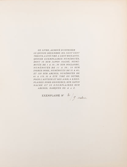 The first edition of Dali's surrealist work, inscribed by the artist.