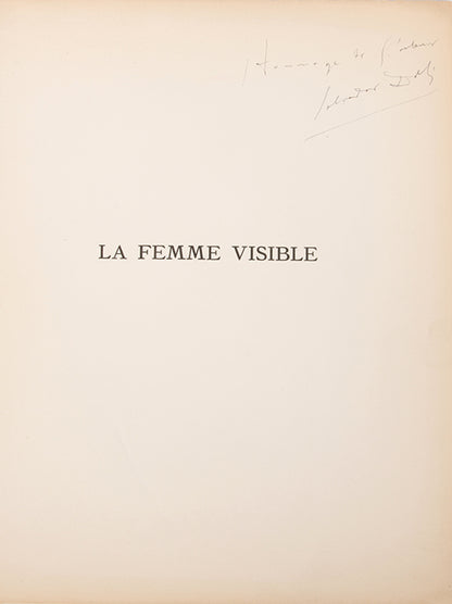 The first edition of Dali's surrealist work, inscribed by the artist.