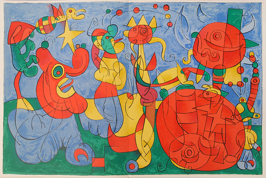 Rare surrealist illustrations by Miro; a key text of the Theatre of the Absurd.
