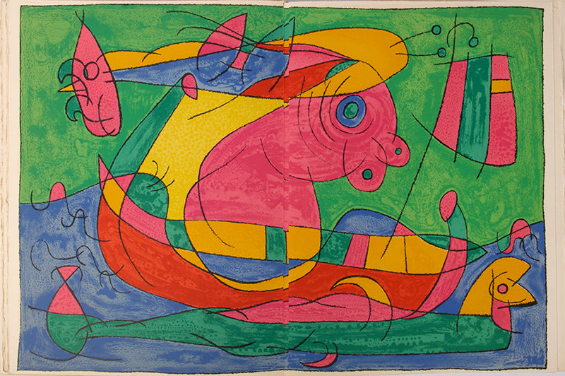 Rare surrealist illustrations by Miro; a key text of the Theatre of the Absurd.