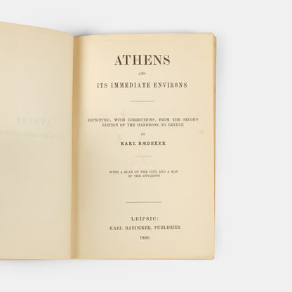 'This reprint from the second edition of Baedeker's Handbook to Greece (1894) is intended for sale solely within the kingdom of Greece.'
