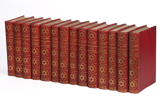 First edition of this signed and numbered 14 volumes' limited edition on the collection of works by Zangwill, with frontispiecses illustrated by Alfred Aaron Wolmark.