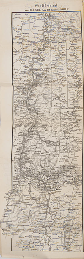 The architectural and landscape designs on the Biedemeier bindings represent the area covered by Baedeker.