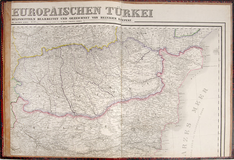 First French edition of Helmuth Moltke's Campagnes des Russes dans la Turquie, his history of the Russo-Turkish War of 1828–1829, with the rare atlas volume. 