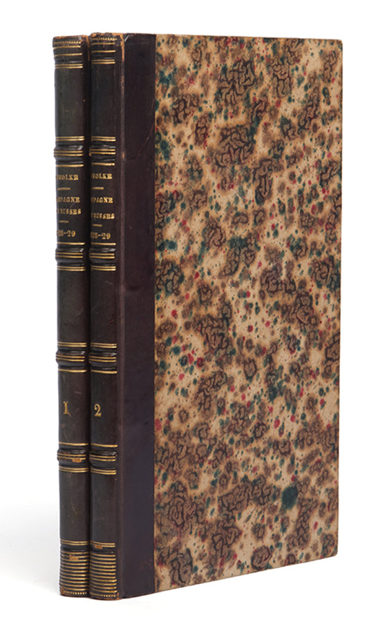 First French edition of Helmuth Moltke's Campagnes des Russes dans la Turquie, his history of the Russo-Turkish War of 1828–1829, with the rare atlas volume. 