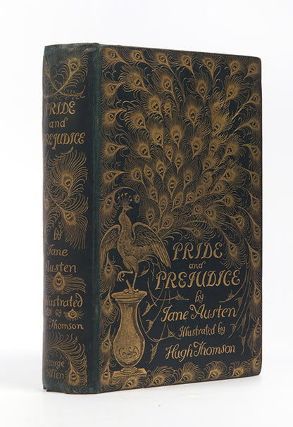 Second printing of the 'Peacock Edition' of Pride & Prejudice by Jane Austen, stunning gilt cover design by Hugh Thomson