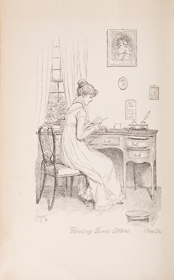 Second printing of the 'Peacock Edition' of Pride & Prejudice by Jane Austen, stunning gilt cover design by Hugh Thomson