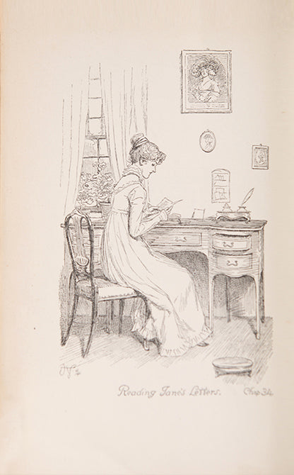 Second printing of the 'Peacock Edition' of Pride & Prejudice by Jane Austen, stunning gilt cover design by Hugh Thomson