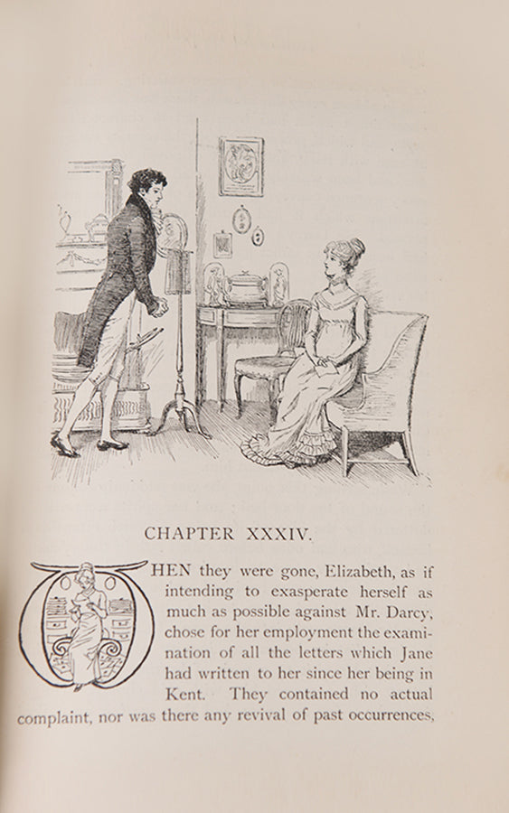 Second printing of the 'Peacock Edition' of Pride & Prejudice by Jane Austen, stunning gilt cover design by Hugh Thomson