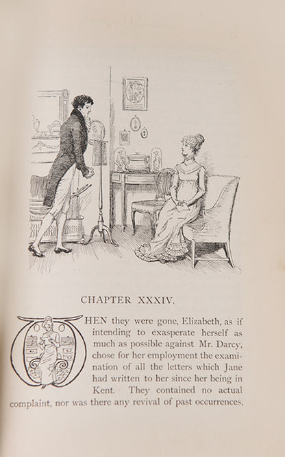 Second printing of the 'Peacock Edition' of Pride & Prejudice by Jane Austen, stunning gilt cover design by Hugh Thomson