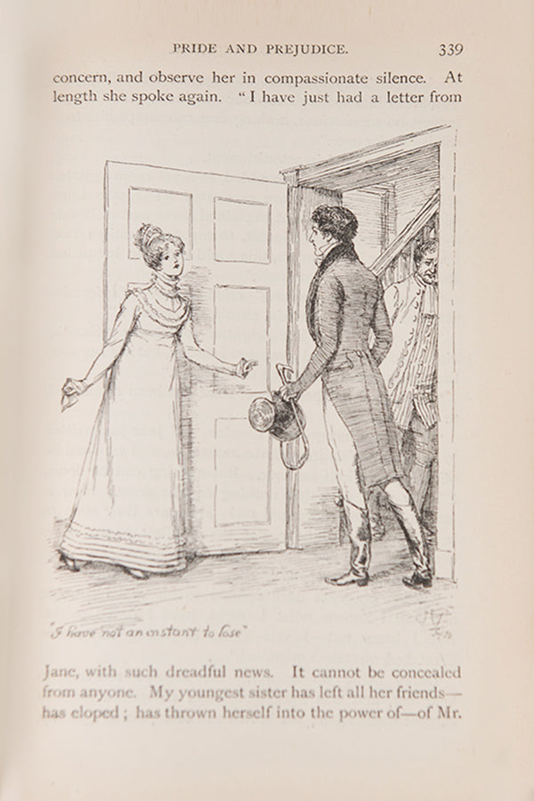 Second printing of the 'Peacock Edition' of Pride & Prejudice by Jane Austen, stunning gilt cover design by Hugh Thomson