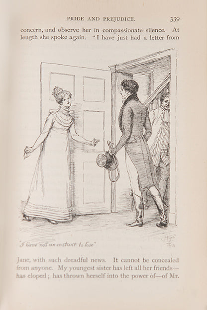 Second printing of the 'Peacock Edition' of Pride & Prejudice by Jane Austen, stunning gilt cover design by Hugh Thomson