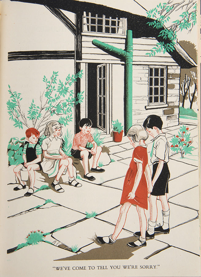 Happy House Children Again, and Enid Blyton story of Jack, Jane and Benji and their encounter with the next-door neighbours' niece and nephew
