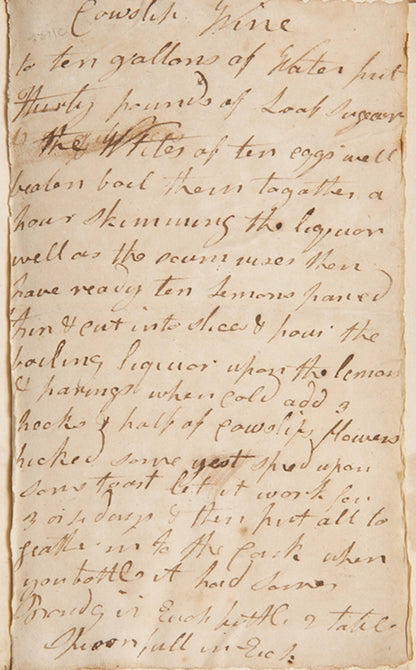 An early edition of this guide for inkeepers and butlers on the making of fruit wines, and methods to improve foreign wines.