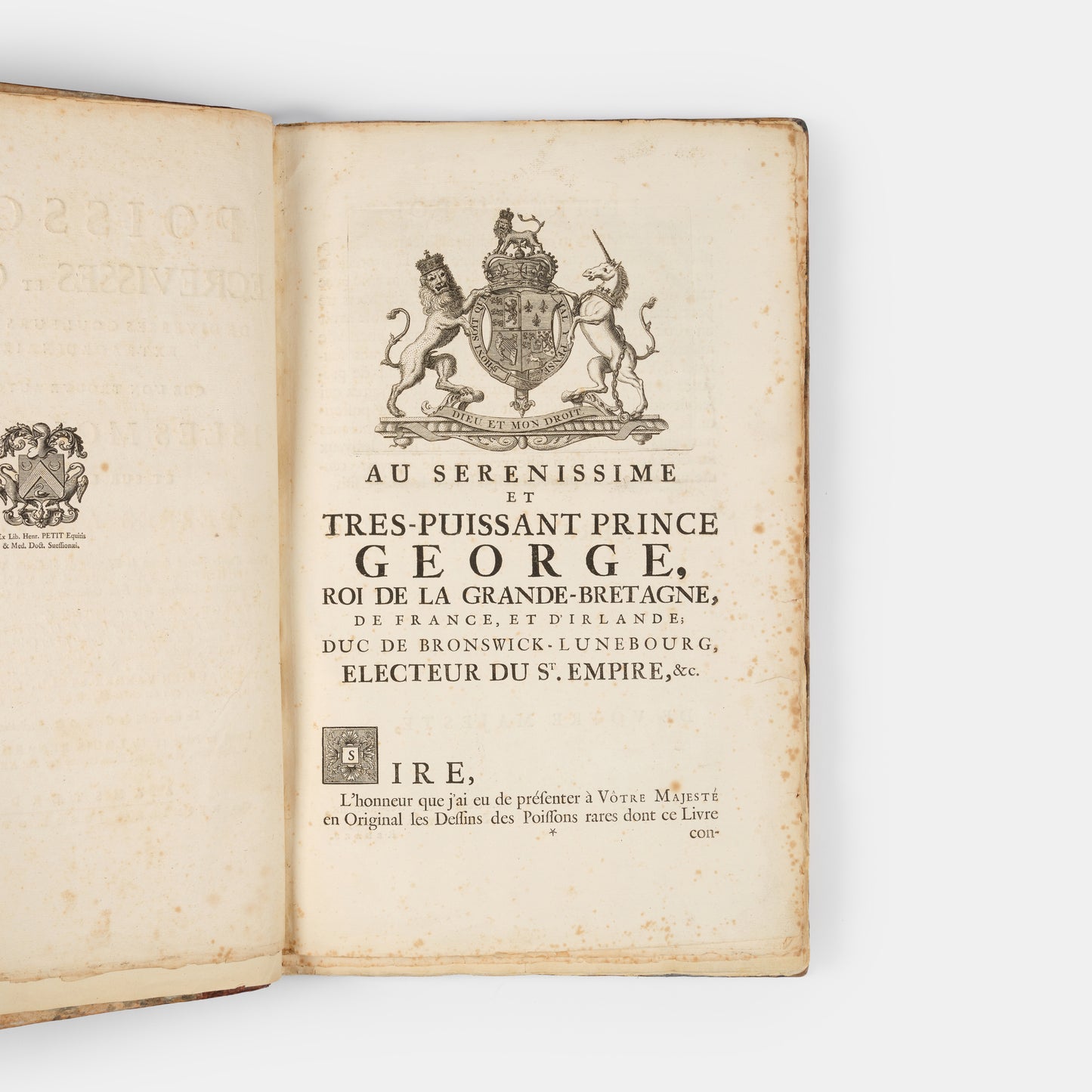The second edition of Louis Renard's Poissons, Ecrevisses et Crabes, the first colour printed book on fish, among the rarest and most beautiful of all works of this type.