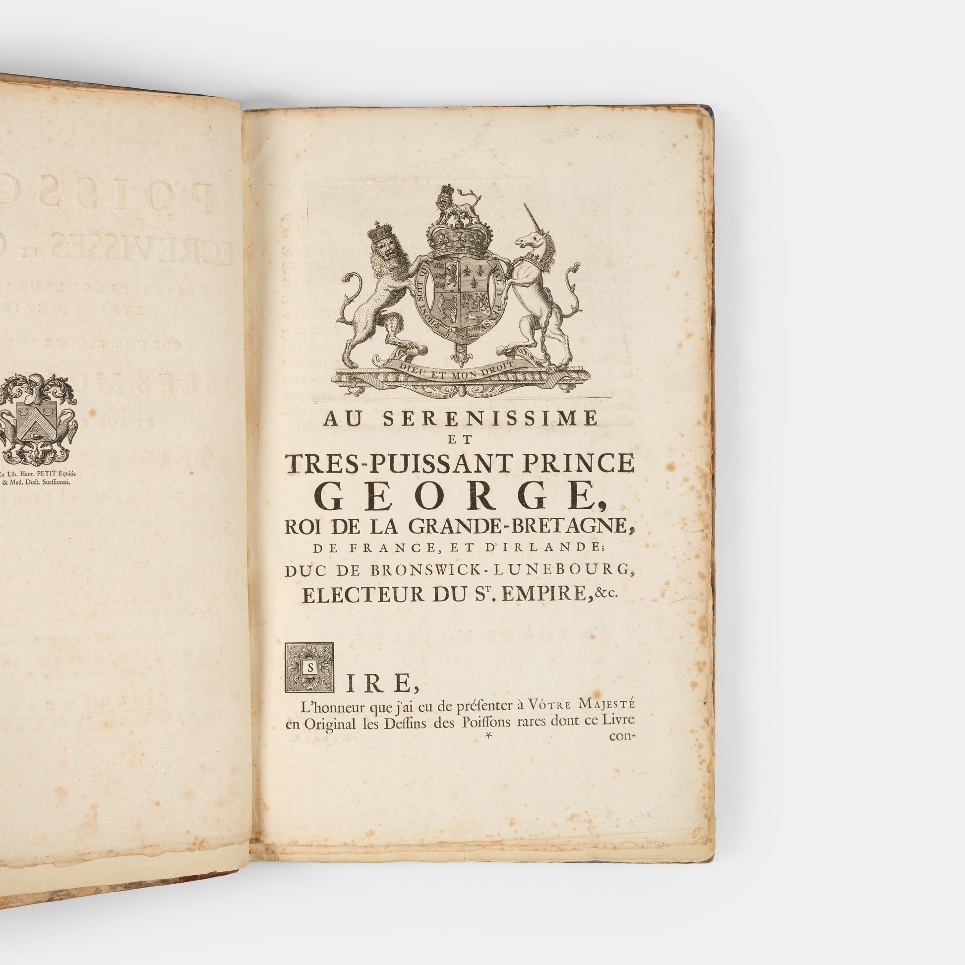 The second edition of Louis Renard's Poissons, Ecrevisses et Crabes, the first colour printed book on fish, among the rarest and most beautiful of all works of this type.