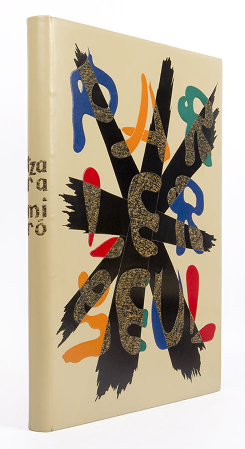 Limited edition of Parler Seul Poeme by Tristan Tzara with an additional lithograph by Joan Miro heightened and signed by the artist.
