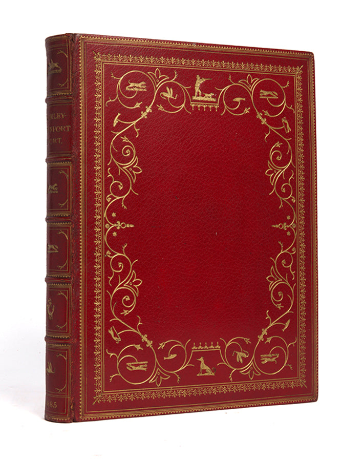A handsome copy of William Bromley-Davenport's Sport, an illustrated classic, handsomely bound in red morocco gilt