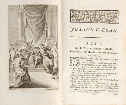 A beautifully illustrated eight-volume edition of The Works of Shakespeare, edited by the literary critic Lewis Theobald