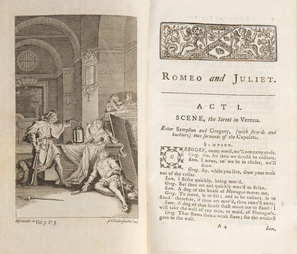 A beautifully illustrated eight-volume edition of The Works of Shakespeare, edited by the literary critic Lewis Theobald