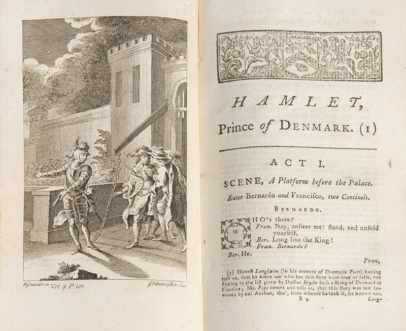 A beautifully illustrated eight-volume edition of The Works of Shakespeare, edited by the literary critic Lewis Theobald