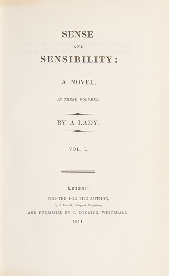 A habndsome set of Jane Austen's six published novels, bound by Sangorski & Sutcliffe in green morocco backed cloth boards.