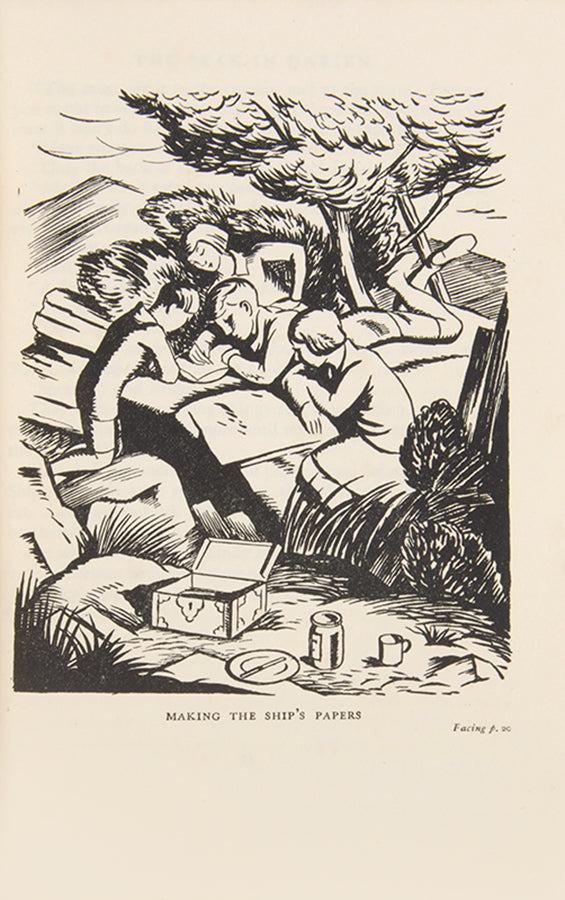 The first illustrated edition of Swallows and Amazons by Arthur Ransome, with illustrations by Clifford Webb