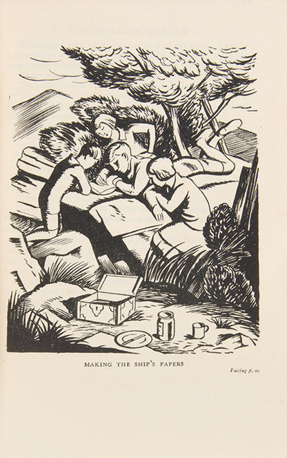 The first illustrated edition of Swallows and Amazons by Arthur Ransome, with illustrations by Clifford Webb