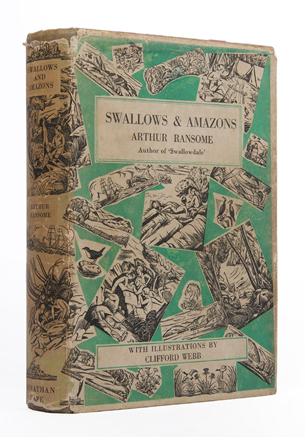 The first illustrated edition of Swallows and Amazons by Arthur Ransome, with illustrations by Clifford Webb