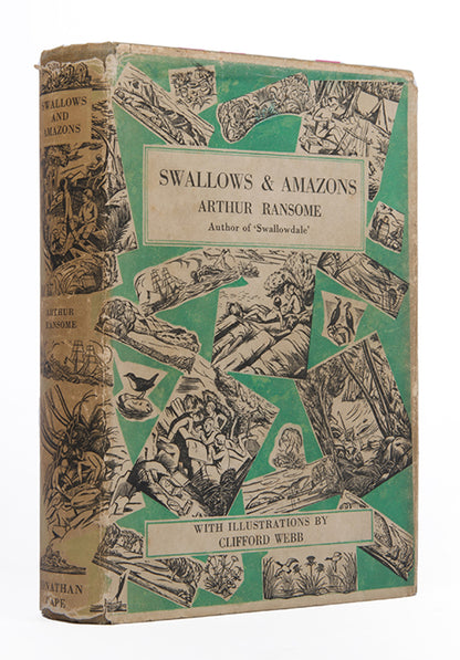 The first illustrated edition of Swallows and Amazons by Arthur Ransome, with illustrations by Clifford Webb