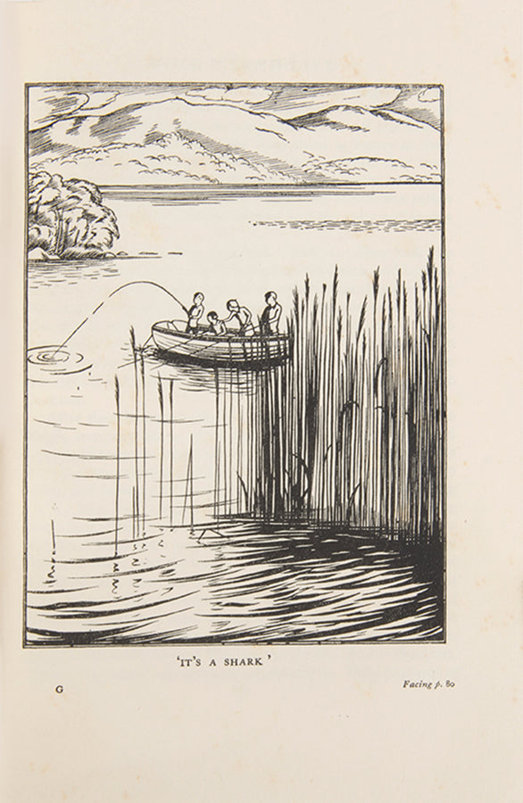 The first illustrated edition of Swallows and Amazons by Arthur Ransome, with illustrations by Clifford Webb