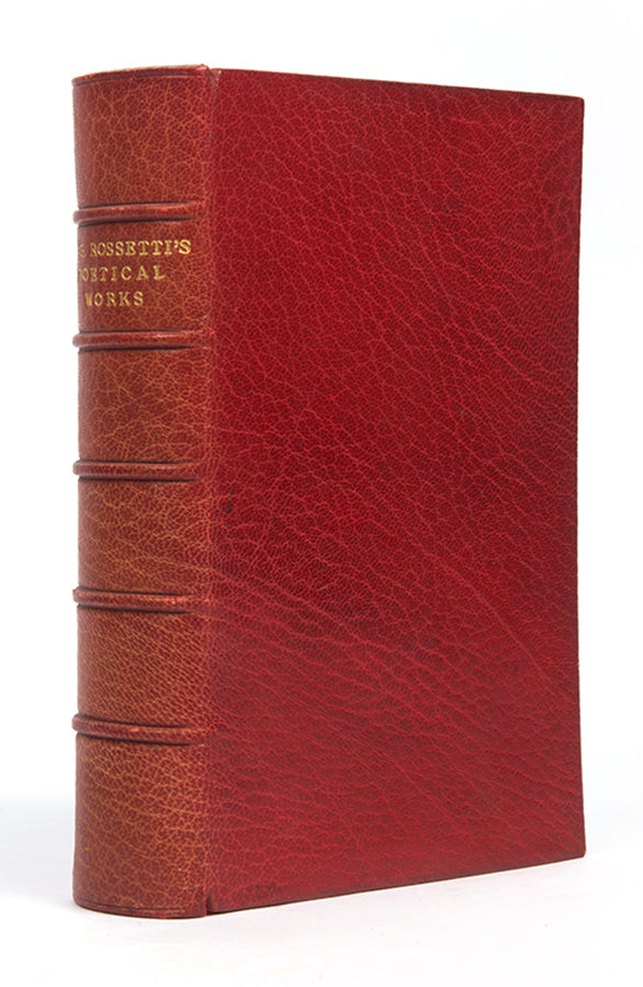A handsome copy of Christina Rossetti's poems, in crushed red morcco by Spottiswoode