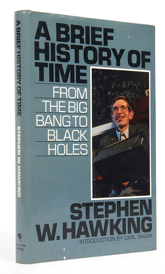 First edition, the corrected second printing, of Stephen Hawking's A Brief History of Time, one of the most successful popular science books ever published.