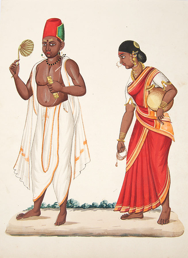 Two company school illustrations for south india, tanjore in 1823 and 1825.