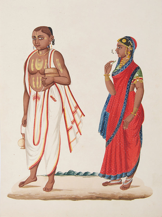 Two company school illustrations for south india, tanjore in 1823 and 1825.
