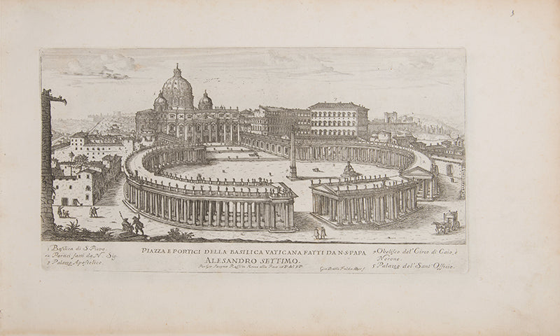 Complete copy of Falda's Il Nuovo Teatro delle Fabriche, et Edificii, in Prospettiva di Roma Moderna, and the first two parts (of four) of Le Fontane di Roma nelle piazze.