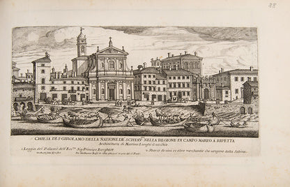 Complete copy of Falda's Il Nuovo Teatro delle Fabriche, et Edificii, in Prospettiva di Roma Moderna, and the first two parts (of four) of Le Fontane di Roma nelle piazze.
